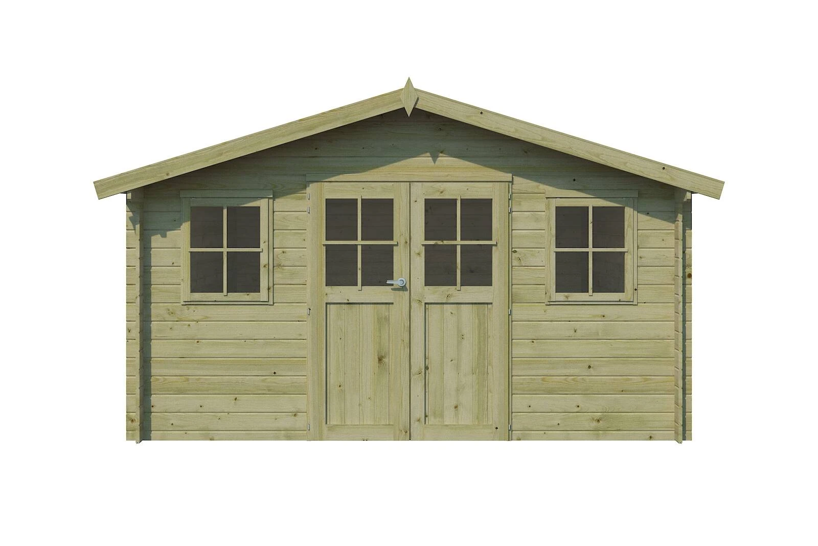 Woodlands Blokhut XL Montreal Groen Geïmpregneerd - 415 x 385 cm - Afbeelding 2